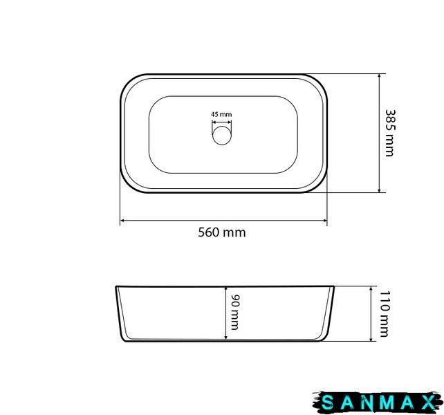 Умивальник накладний Vbi Vestone 55 Білий VBI-017001 фото