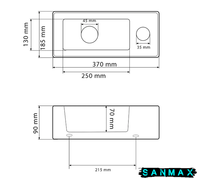 Умивальник накладний Vbi Komo L Калакатта VBI-015620 фото