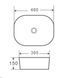 Умивальник накладний керамічний Mixxus Premium Diverse-0101 490x395x150mm Чорний (MP6485) MP6485 фото 2