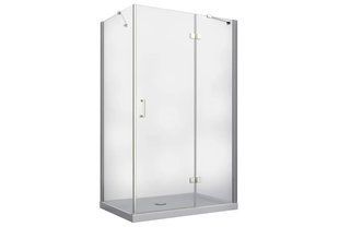 Кабіна прямокутна Besco Viva 1200x80x195 права: скло прозоре, профіль хромований VPP-128-195C фото