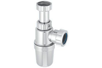 Сифон для умивальника без зливу пластиковий хромований 1 1/4"*32мм CE31A CE31A фото