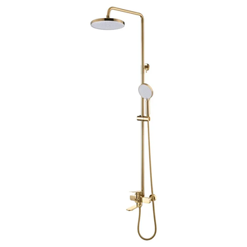Душова система зі змішувачем Mixxus Wilson 009-J Brushed Gold Матове Золото (MI7124) MI7124 фото