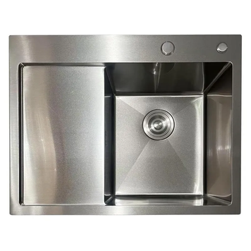 Кухонна інтегрована мийка Mixxus MH6350R Nano-Silver (3.0/0.8) колір нержавійка (MI7046) MI7046 фото