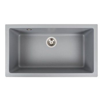 Гранітна мийка для кухні Platinum 7945 Paruana матова (сірий металік) SP000039152 фото