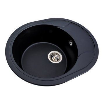 Гранітна мийка для кухні Valeso Onix 5847 матова Чорна SP000047293 фото