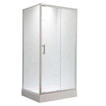 Душова кабіна з низьким піддоном Mixxus HARD SCT01-100x90x198-TR CHROME прозоре скло 5мм NEW (в 2 ящ) (MI8368) MI8368 фото