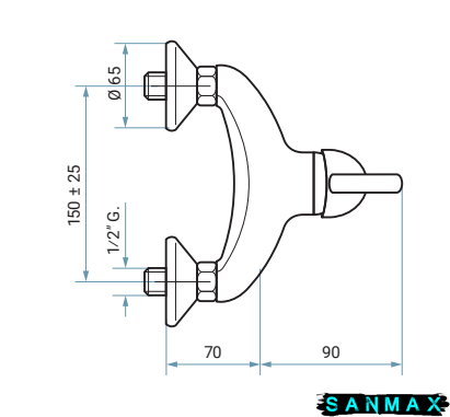 Змішувач Emmevi Ramses для душу мат-хр б/акс SC72002 SC72002 фото