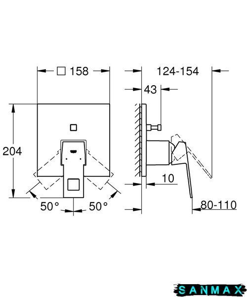 Вбудована душова система Grohe Eurocube (24062000) 24062000 фото