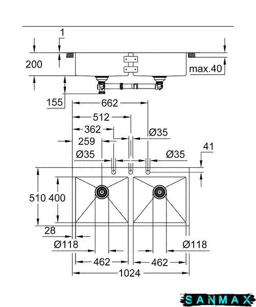 Мийка для кухні із нержавіючої сталі Grohe K800 (31585SD1) 31585SD1 фото