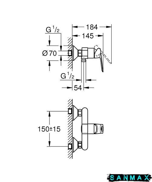 Змішувач для душу Grohe BauLoop (23634000) 23634000 фото