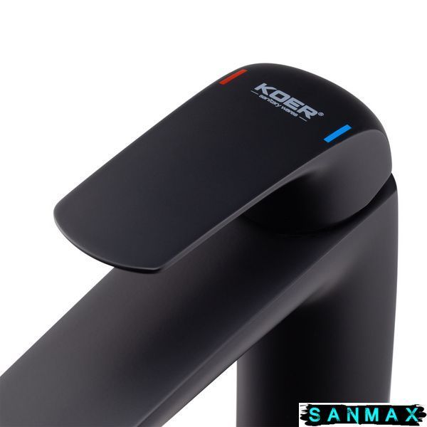 Змішувач для умивальника, чорний Koer KB-10008-05 (KR3471) KR3471 фото