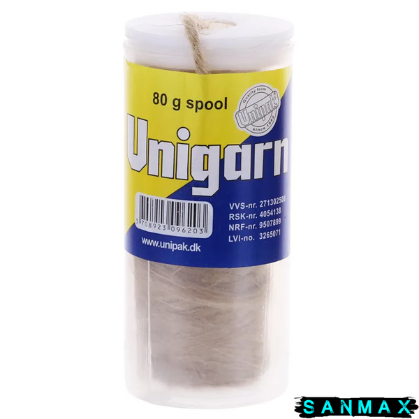 Льон сантехнічний Unipak Unigarn 80г. (Котушка в контейнері) (UP0587) UP0587 фото