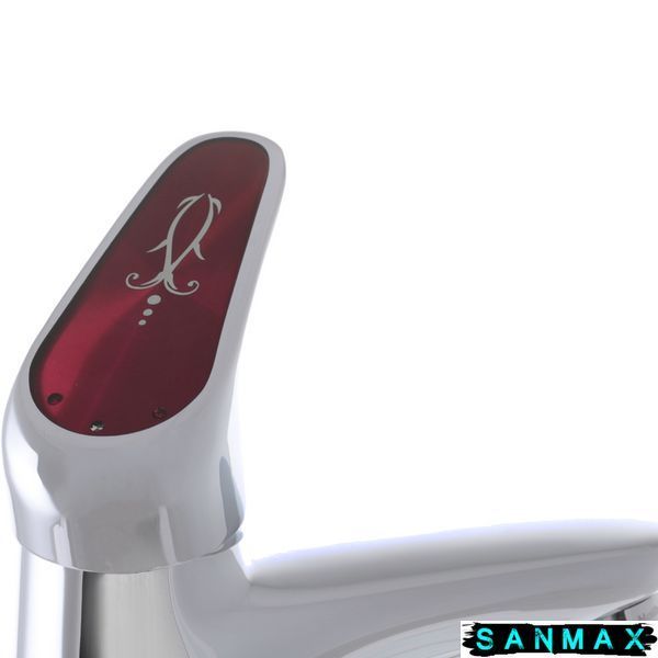 Змішувач для умивальника на шпильці Haiba Magic 001 Хром Сіра ручка (HB0684) HB0684 фото