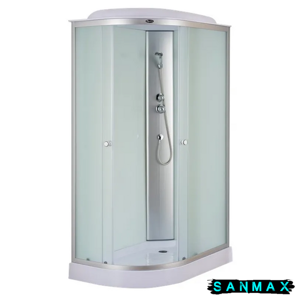 Бокс душовий без гідромасажу Mixxus Wave SB02-120x80x215-R-FB Satin з низьким піддоном (MI6893) MI6893 фото