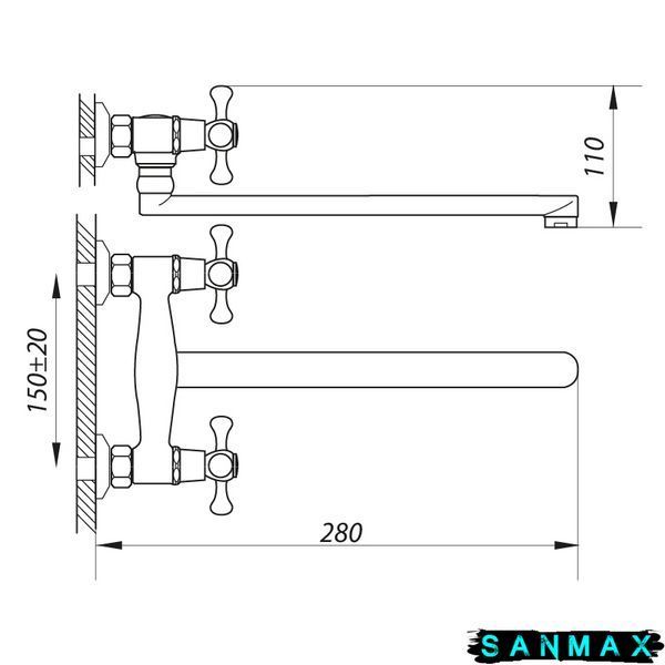 Змішувач для кухні Zerix TMK 856 (ZX0088) ZX0088 фото