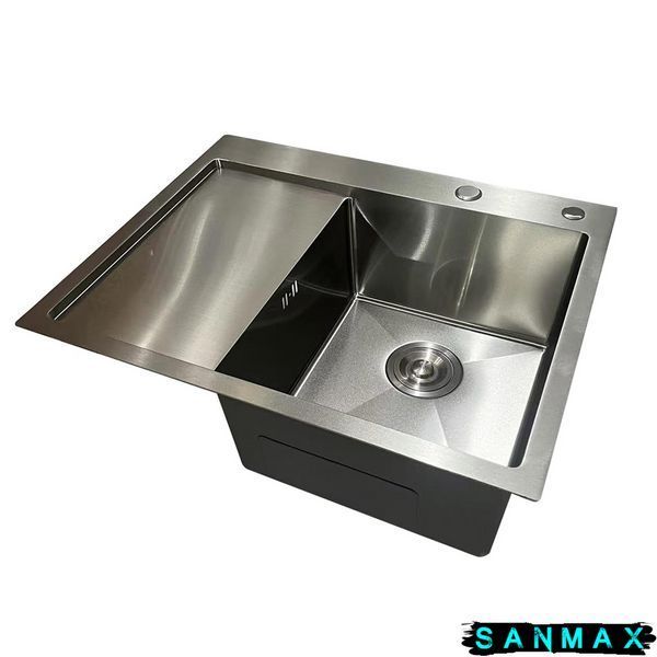 Кухонна інтегрована мийка Mixxus MH6350R Nano-Silver (3.0/0.8) колір нержавійка (MI7046) MI7046 фото