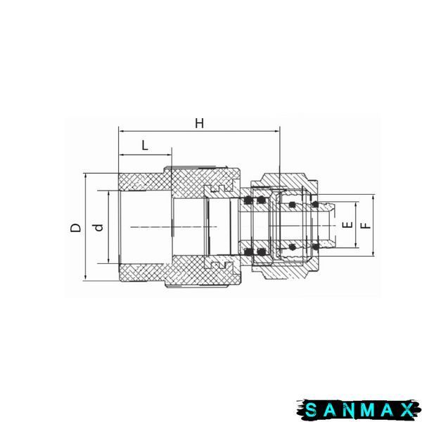 Муфта для колектора Koer K0284.Pro - 20x16x2.0mm PPR з переходом на PEX (KP3159) KP3159 фото