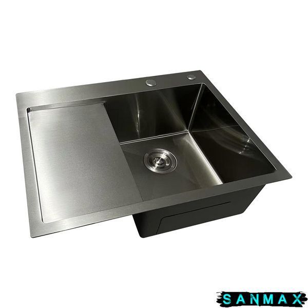 Кухонна інтегрована мийка Mixxus MH6350R Nano-Silver (3.0/0.8) колір нержавійка (MI7046) MI7046 фото