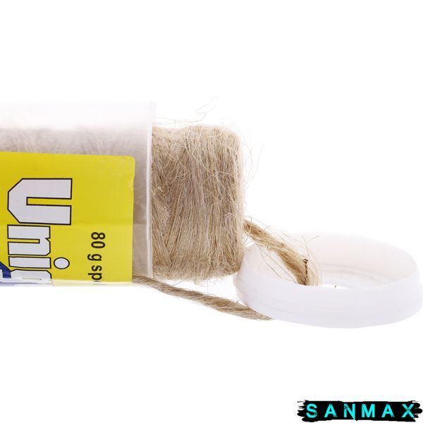Льон сантехнічний Unipak Unigarn 80г. (Котушка в контейнері) (UP0587) UP0587 фото