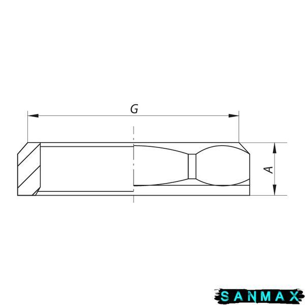 Контрольна гайка з шайбою нікельована 1 Koer KF.K10 (KF0003) KF0003 фото