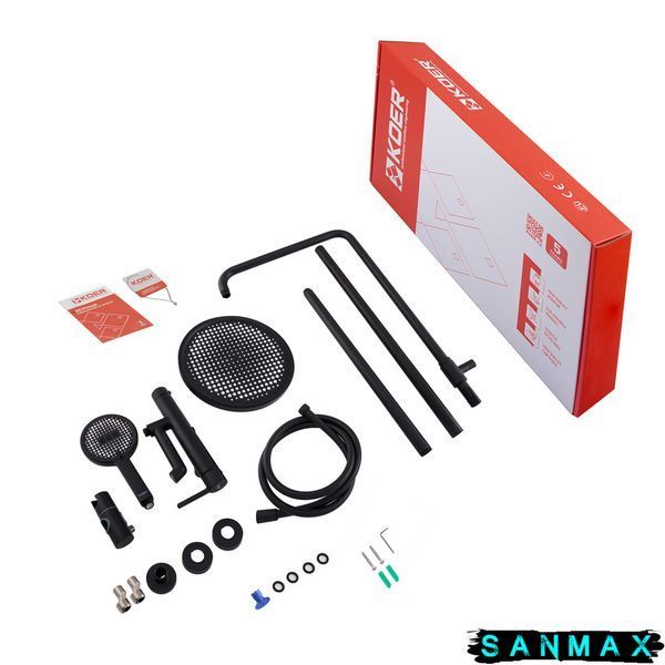 Душова система зі змішувачем Koer KB-56029-05 3 функції Чорний (KR5490) KR5490 фото