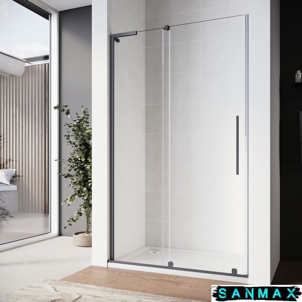 Двері у нішу Walk-In розсувні Koer SR SD07-120x200-R-TR-07 прозоре скло Easy Clean 8мм Графіт (KR5775) KR5775 фото