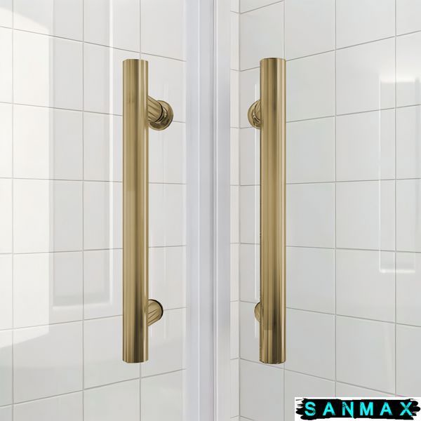 Душова кабіна без піддону Koer SR SC04-90x90x195-TR-12 прозоре скло Easy Clean 5мм Матове золото (KR5681) KR5681 фото