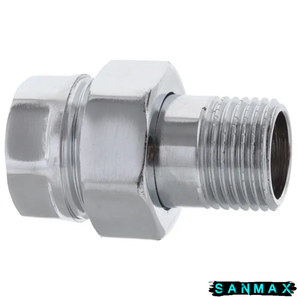 Згін американка 1/2 прямий Koer KR.341.chr Хром (KR2702) KR2702 фото