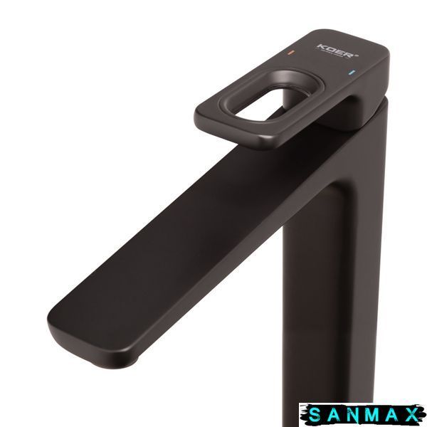 Змішувач для умивальника Koer KB-11031-05 Високий Чорний (KR5434) KR5434 фото