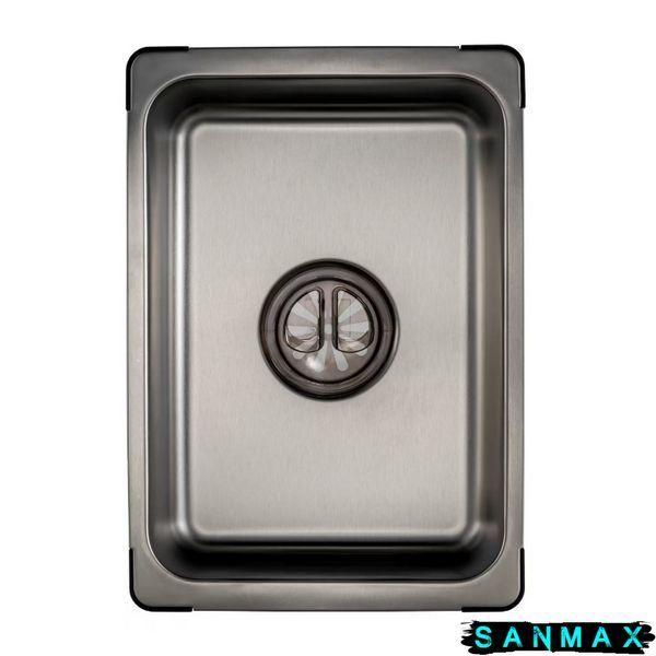 Мийка з нержавіючої сталі Mixxus MS7546-Set-01 Micro Decor Graphite (3.0/0.8) комплект (графіт) (MI8390) MI8390 фото