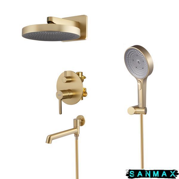 Вбудована душова система Koer KB-66029-12 3 функції Матове Золото (KR5957) KR5957 фото