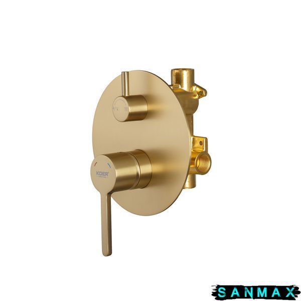 Вбудована душова система Koer KB-66029-12 3 функції Матове Золото (KR5957) KR5957 фото