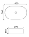 Умивальник накладний керамічний Mixxus Premium Ellipse-0109 Gray 500x300x140mm Сірий (MP6653) MP6653 фото 2