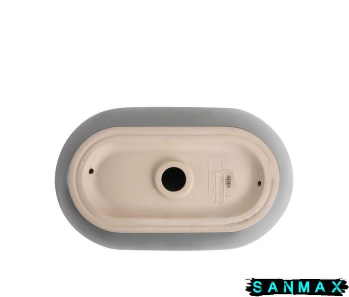 Умивальник накладний керамічний Mixxus Premium Ellipse-0109 Gray 500x300x140mm Сірий (MP6653) MP6653 фото