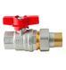 Кран з американкою Koer Extreme KE.227-20 - 3/4" ручка "метелик" червона (KR5766) KR5766 фото 1