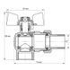Кран з американкою кутовий 1/2 Koer KR.228 Червоний метелик (KR0016) KR0016 фото 1
