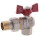 Кран з американкою кутовий 1/2 Koer KR.228 Червоний метелик (KR0016) KR0016 фото 3