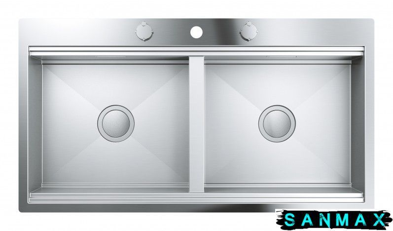 Мийка кухонна Grohe EX Sink K800 Подвійна (120 cm) (31585SD0) 31585SD0 фото