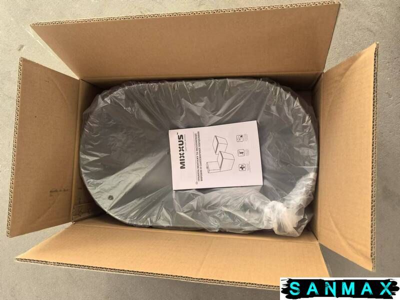 Умивальник накладний керамічний Mixxus Premium Ellipse-0109 Gray 500x300x140mm Сірий (MP6653) MP6653 фото