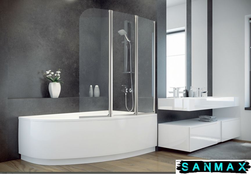 Шторка для ванни PMD Besco Ambition-3S 123х140 PA-3S фото