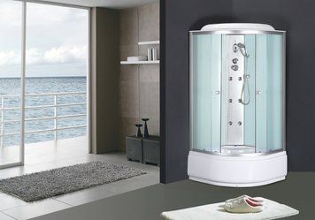 Бокс душовий з гідромасажем Mixxus Strong SBH01-90x90x215-FB Satin з високим піддоном (MI6888) MI6888 фото