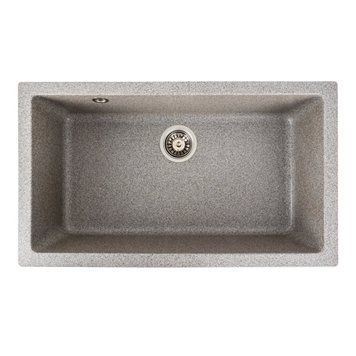 Гранітна мийка для кухні Platinum 7945 Paruana матова Сіра SP000039151 фото