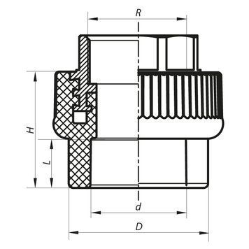 Муфта PPR ВР 63x2F Koer K0093.PRO (KP0111) KP0111 фото