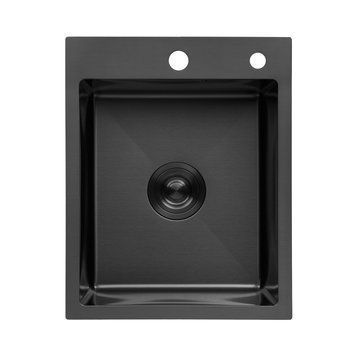 Кухонна мийка Kroner KRP PVD Schwarze - 4050HM (3,0/1,0 мм) CV035374 фото