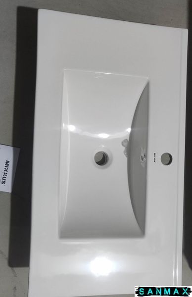 Умивальник накладний керамічний Mixxus Premium Cubic-1503 810х460х170mm з переливом (MP6497) MP6497 фото