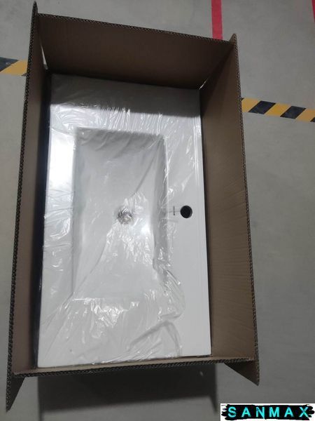 Умивальник накладний керамічний Mixxus Premium Cubic-1503 810х460х170mm з переливом (MP6497) MP6497 фото