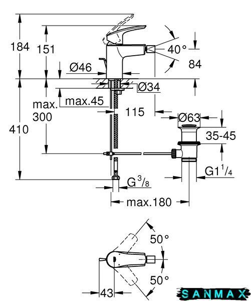 Змішувач для біде Grohe Eurosmart New (32929003) 32929003 фото