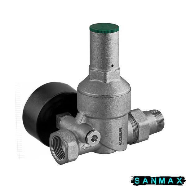 Редуктор тиску Koer KR.1239 - 3/4" з манометром "мембранний" (KR5880) KR5880 фото