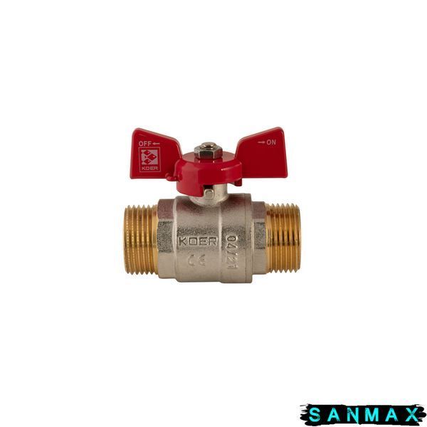 Кран кульовий 1 БШШ Вода Koer KR.219 Червоний метелик (KR0159) KR0159 фото