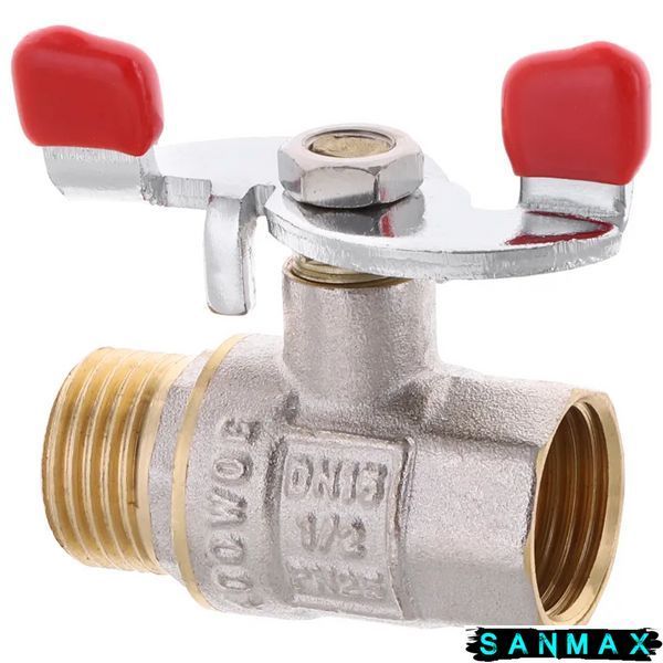 Кран кульовий 1/2 РГШ Вода Waterpro Червона ручка (WP2907) WP2907 фото